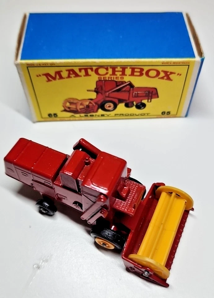 Matchbox Claas Combine Harvester gelbe Ballonreifen RW 1-75 Nr. 65 mint+MINT OVP - Bild 4 von 4