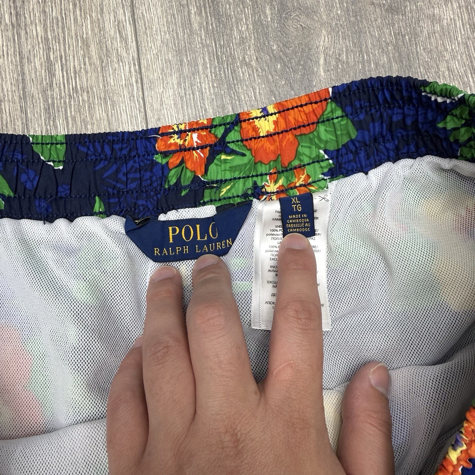 Polo Ralph Lauren Hawaiian Tropical Floral Swim Trunks Shorts Men's size XL thumbnail 4