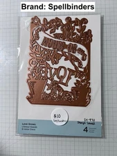 Spellbinders Paper Arts - Love Grows Die Set Floral S4-970 VINES Banner NEW