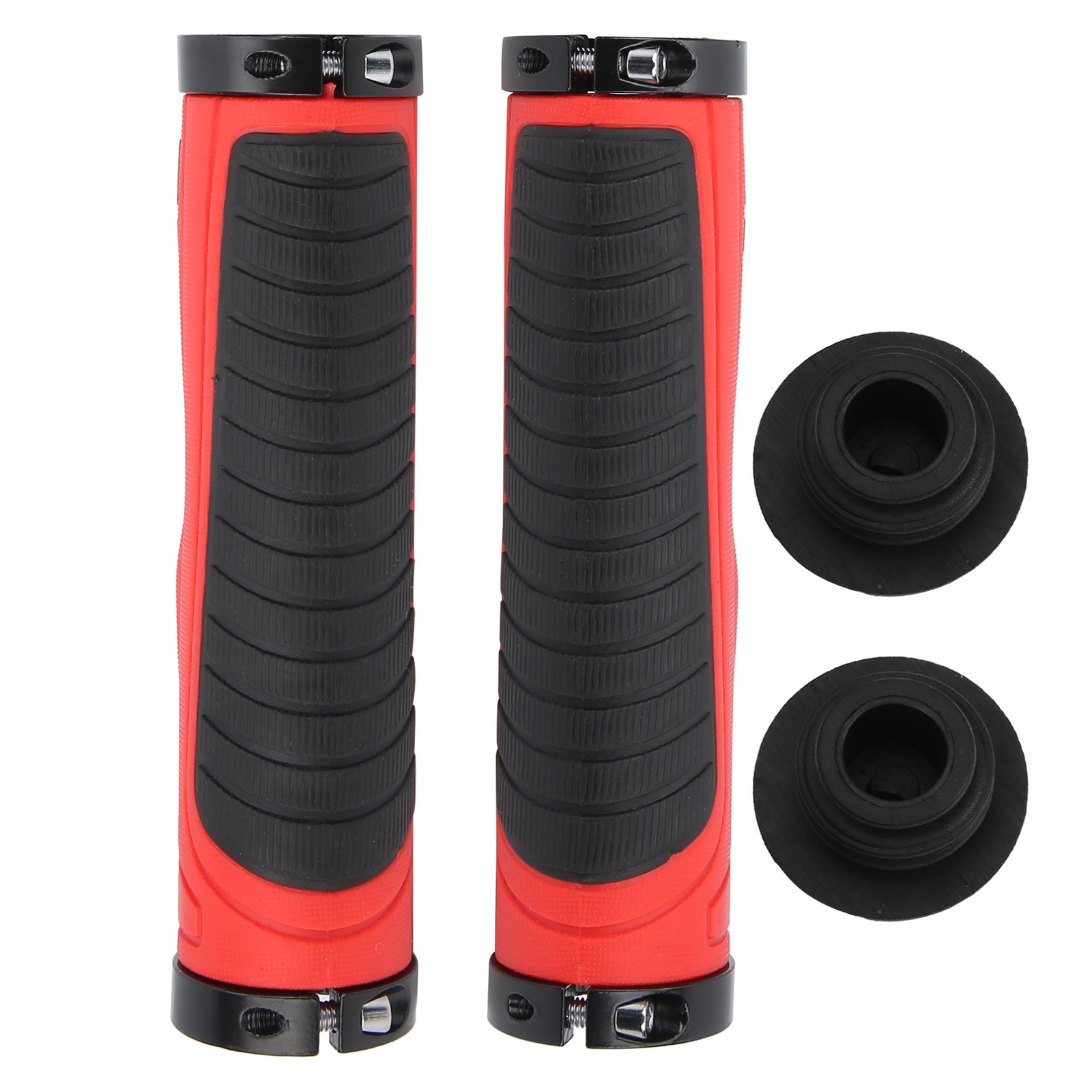 Mountain Bike Soft Handlebar Grips Bicycle Double Lock AntiSlip Rubber Handle