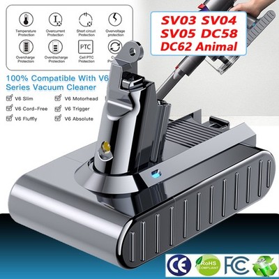 For Dyson V6 Handheld Vacuum Cleaner 5500mAh Animal DC58 DC59 DC61 Battery USA