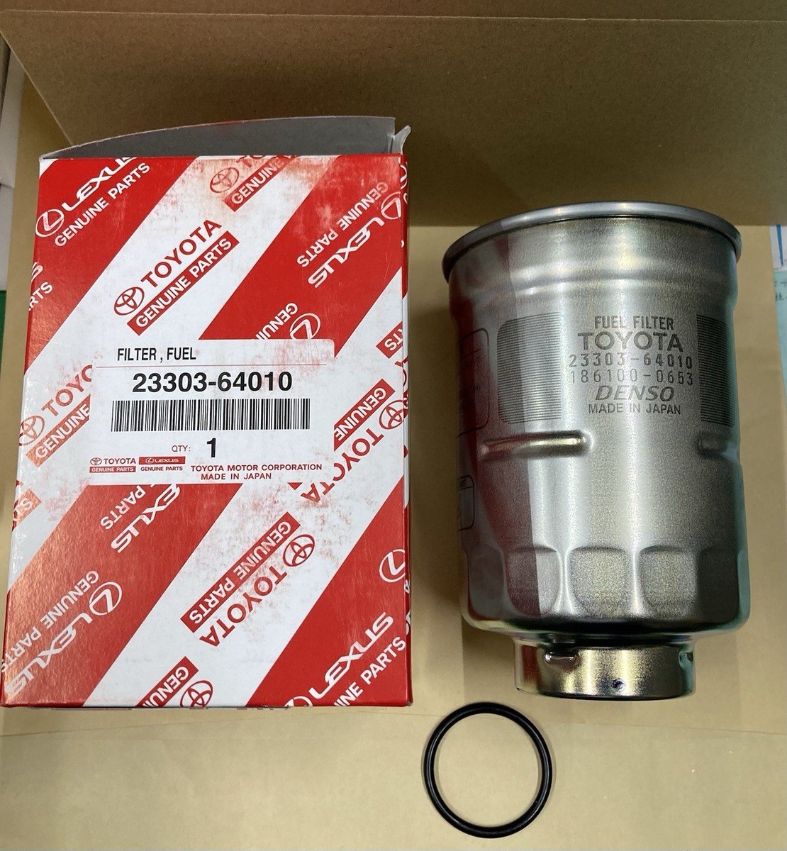 Toyota Diesel Fuel Filter for Diesel Engines , Genuine OEM 23303