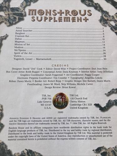 TSR Planescape Planes of Chaos - nur monströses Ergänzungsbuch * XLNT! - Bild 1 von 5