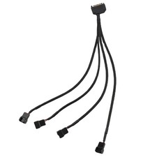 Cooling Fan Adapter Cable, 15 Pin to 4 x 3 Pin / 4 Pin PMW 12V PC Case Fan8332