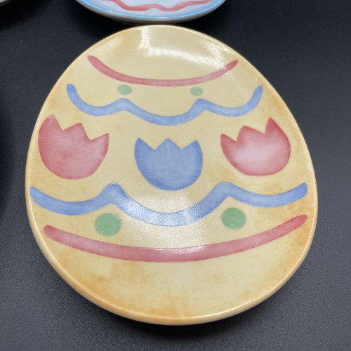Longaberger Pottery Set di 4 piatti snack per uova di Pasqua 7 x 5" - Foto 3 di 8