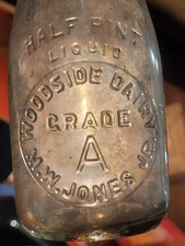 HALF PINT WOODSIDE DAIRY M W JONES JR FARM BERRYVILLE VIRGINIA FREDERICK COUNTY