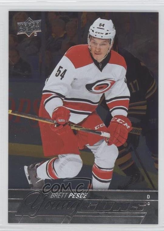 2015-16 Upper Deck Young Guns Silver Foil Board Brett Pesce #487 Rookie RC o2z