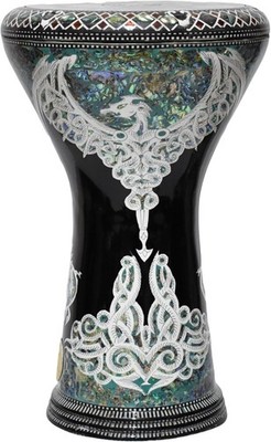 Arabic Darbuka Doumbek Drum   Classic 17.5'' Tabla with Blue Mother of Pearl Inla
