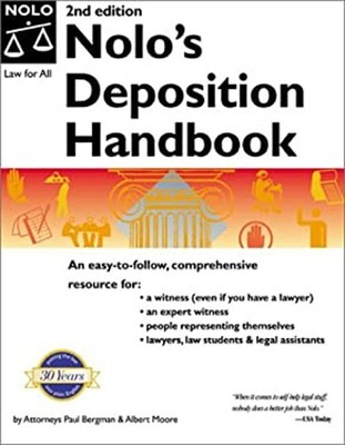 Nolo's Deposition Handbook Paperback Albert J., Bergman, Paul. Mo