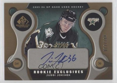 2005-06 SP Game Used Edition Rookie Exclusives 72/100 Jussi Jokinen Auto RC 0uj7