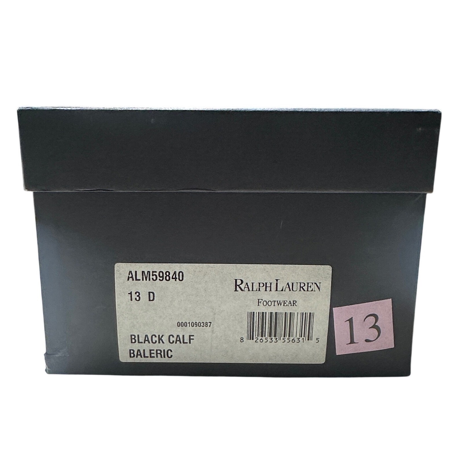 Ralph Lauren Baleric Derby Shoes Mens 13 D Black Calf Leather Made in Italy NEW thumbnail 7