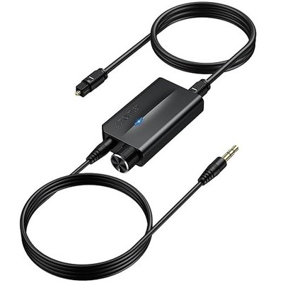 DA Wandler, 192kHz DAC Konverter Digital zu Analog Audio Wandler mit Lautstärker