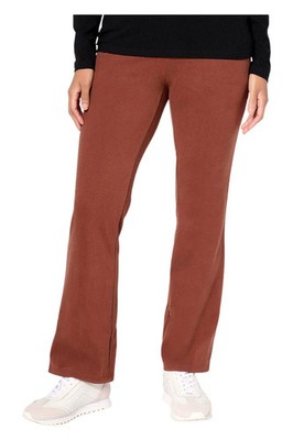 Cuddl Duds Women's Flannel Fleece Boot Cut Pant Dark Oak