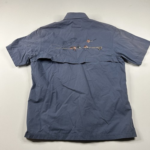 Redhead Vintage Hemd Herren L bestickt Fliegenfischen Hemd Outdoor Vent robust - Bild 3 von 7