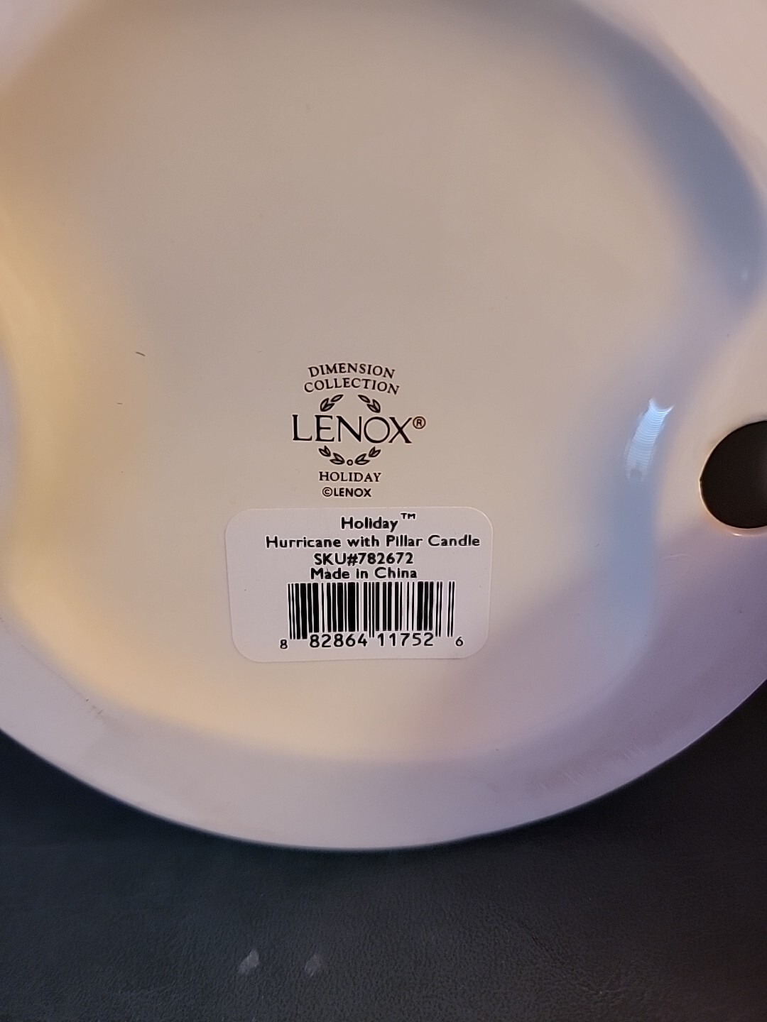 Lenox Holiday Christmas Hurricane Pillar Candle Holder In Original Box