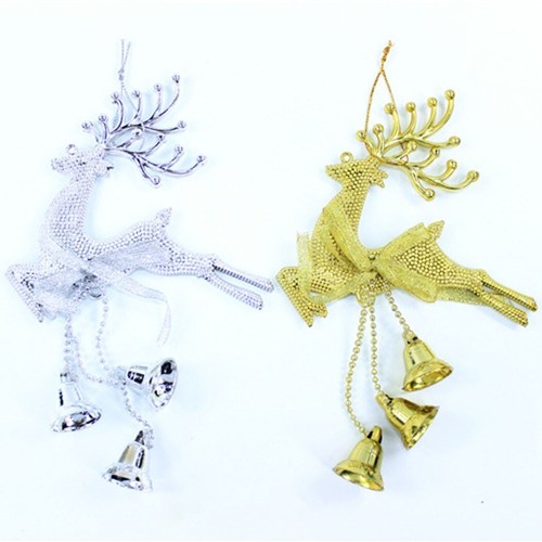 2021 Heiß Neu Elch Weihnachtsdeko PVC Rentier Silber Weihnachtsschmuck - Bild 5 von 35