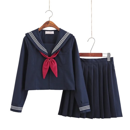 Large-Size Japanese Uniforms School Dresses Middle School Uniforms Suits - Picture 23 of 23