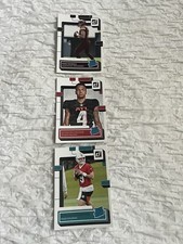 (3) Lot 2022 Panini Donruss RR QB's Desmond Ridder, Sam Howell, Skylar Thompson