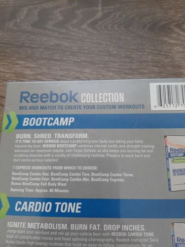 REEBOK COLLECTION (17 WORKOUTS ON 3 DVDS) BRAND NEW! FAST SHIPPING! - Foto 4 di 7