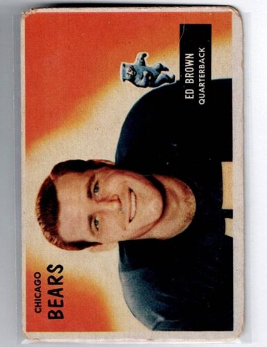 59 - 1955 Bowman - #53 Ed Brown (RC) Sport Card Vintage