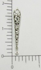 13454  Matte Silve Oxidized Small Filigree Tussie Mussie Victorian Holder