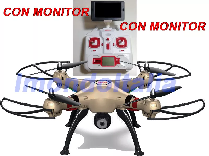 DRONE SYMA X8H X8HW X8HG QUADRICOTTERO HEADLESS CON MONITOR 5 8