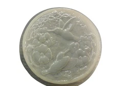 Hummingbird w/ Flowers Stepping Stone Plaster Cement Concrete Craft Mold 1332