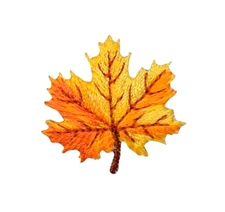 LEAVES-LEAF IRON ON PATCH APPLIQUE 1 1/8 X 1 1/8 inch