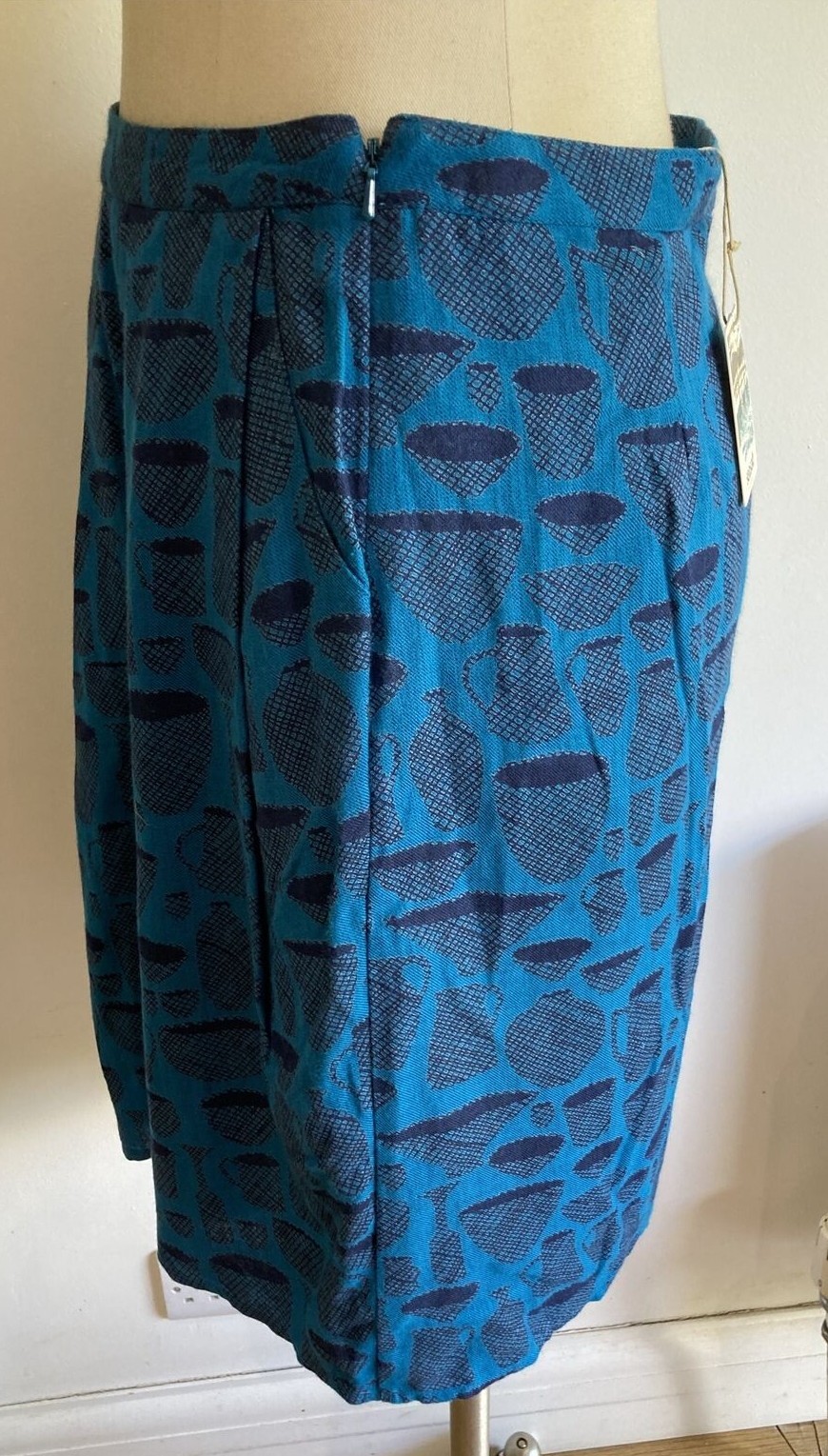 Seasalt Unique Jug Print Cotton Blend "Palmers" Skirt, Size 10 UK, BNWT 3