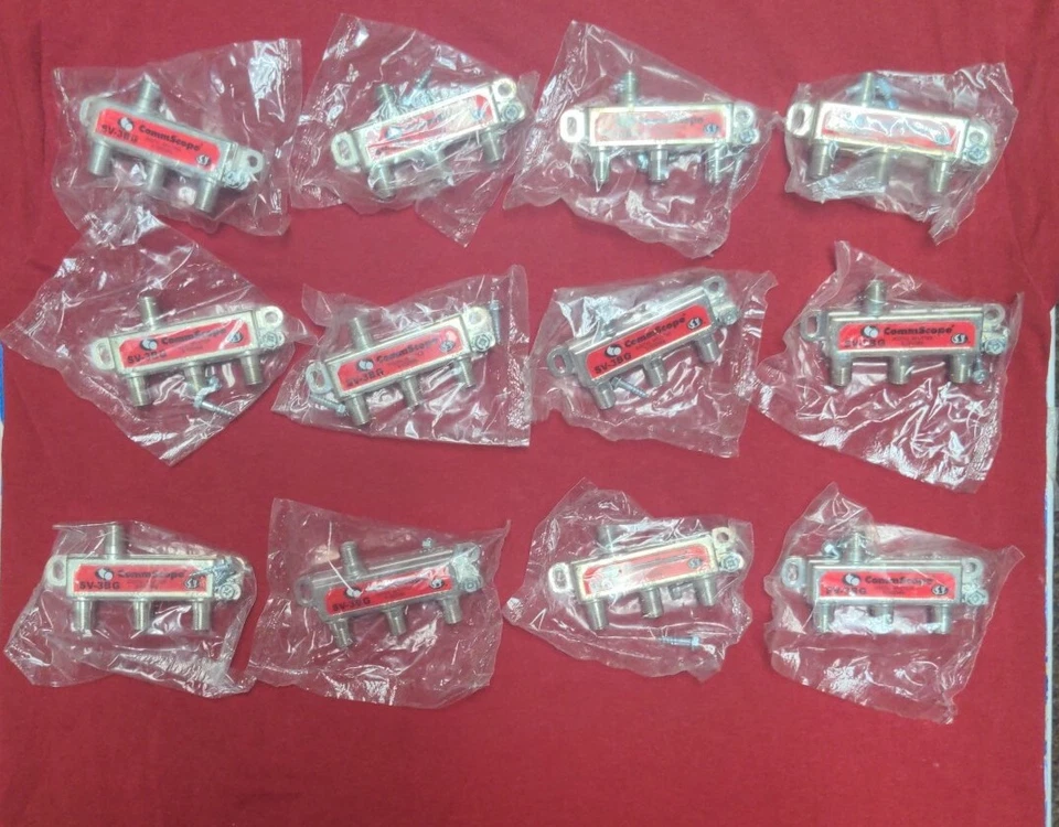 12 COMMSCOPE SV-3BG 3 way COAX VIDEO CABLE TV INTERNET SPLITTER - Image 2 of 2