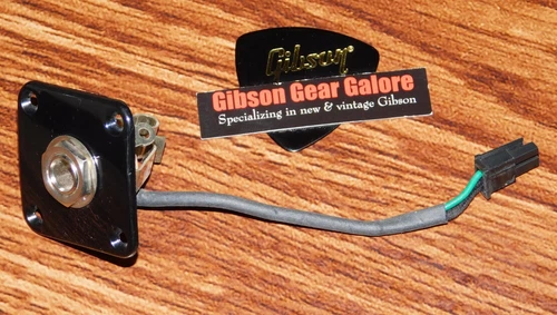 Gibson Les Paul Jack Assembly Black 1/4 Inch Guitar Parts Quick Connect 2 Point