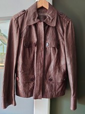 Leather Jacket Rocha John Rocha Size 14 Chocolate Brown