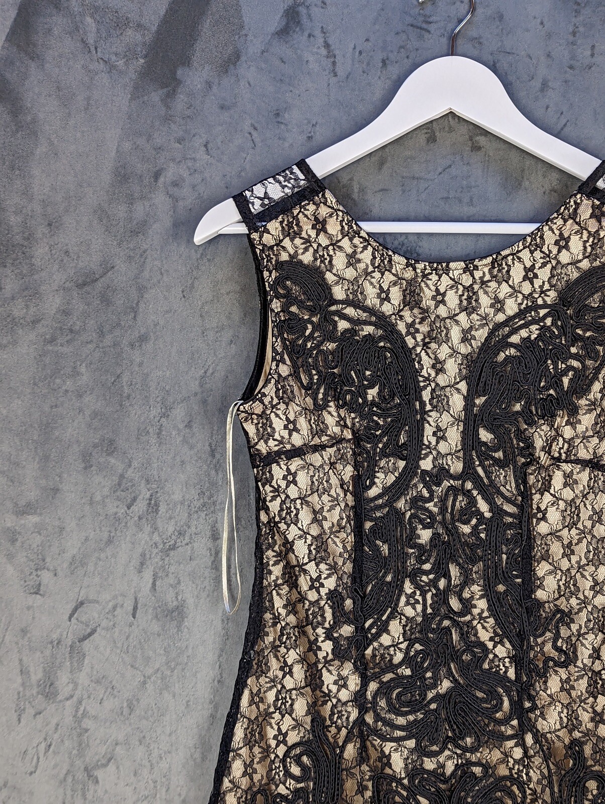 Stella Dress Size 8 Black Gold Zip Up Sleeveless image 5