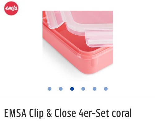 Emsa Clip And Close Edition NEU, 4 Dosen u. Deckel Frischhaltedosen Aufbewahren - Bild 3 von 6