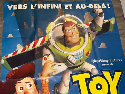 Huge 46” X 62” Original TOY STORY 1995 FRENCH France Movie POSTER