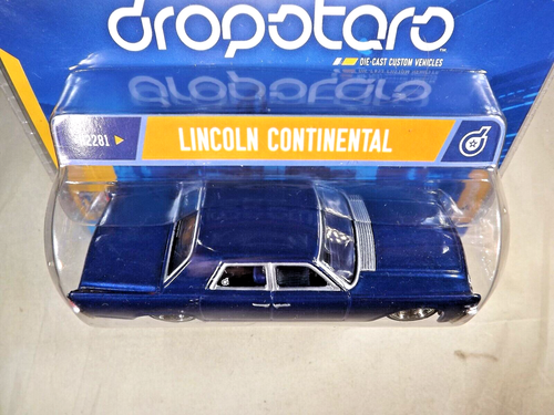 2004 Hot Wheels Dropstars LINCOLN CONTINENTAL Dark Blue w/Rubber Tires 1/50 - Foto 3 di 6