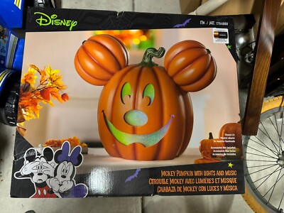 Disney Mickey Pumpkin Light Up Jack O Lantern Costco 2024 IN HAND SHIP ...