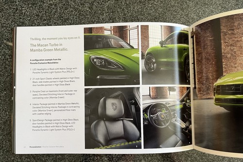 PORSCHE NEW MACAN MACAN S & MACAN TURBO PRESTIGE SOFTBOUND BROCHURE 2020 USA Ed - Picture 9 of 14