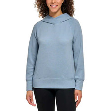 Marc New York Ladies' Textured Lightweight Hoodie, Blue, XXL