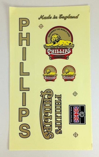 PHILLIPS DECALS BICYCLE BIKE WHEEL VINTAGE SPORTING STICKER CYCLING FRAME PARTS - Picture 2 of 10