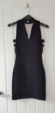 Black Size 6 Choker Cut Out Plunge Bodycon Dress