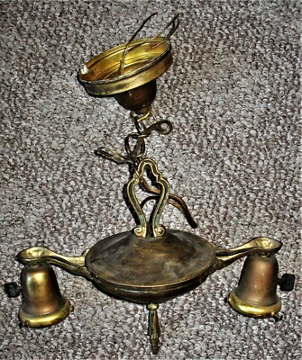 Marked Williamson Double Hanging Light Fixture with Bryant Turn Knobs