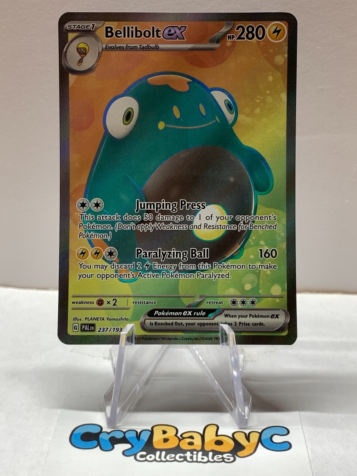 Pokemon Bellibolt ex 237/193 Paldea Evolved Scarlet & Violet Ultra Rare Full Art