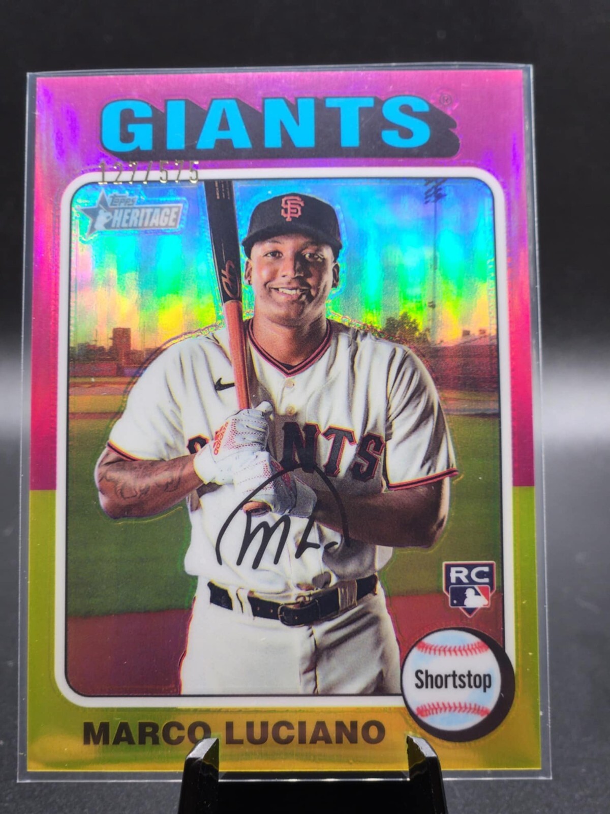 2024 Topps Heritage - Marco Luciano (#391) Chrome Refractor /575 RC