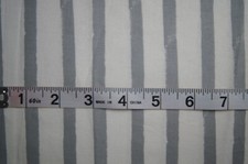 1/2 Yard Gray White Stripes Cotton Quilting Fabric 21" X 44"