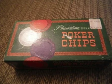 VINTAGE 1963 Pacific Game Co. PLEASANTIME DELUXE POKER CHIPS - Partial Set #G18