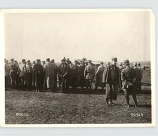 General Benat & American General Examine 190 MM GUN WWI 1918 Press Photo