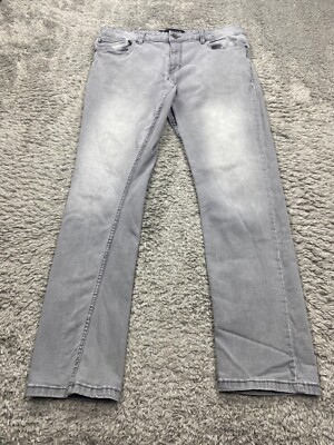 Marc Ecko Unltd Jeans Men 36x32 Charcoal Gray Straight Y2K Hip Hop Skater  90s