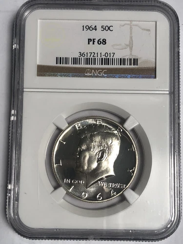 1964 Proof  Silver Kennedy Half Dollar NGC PF68