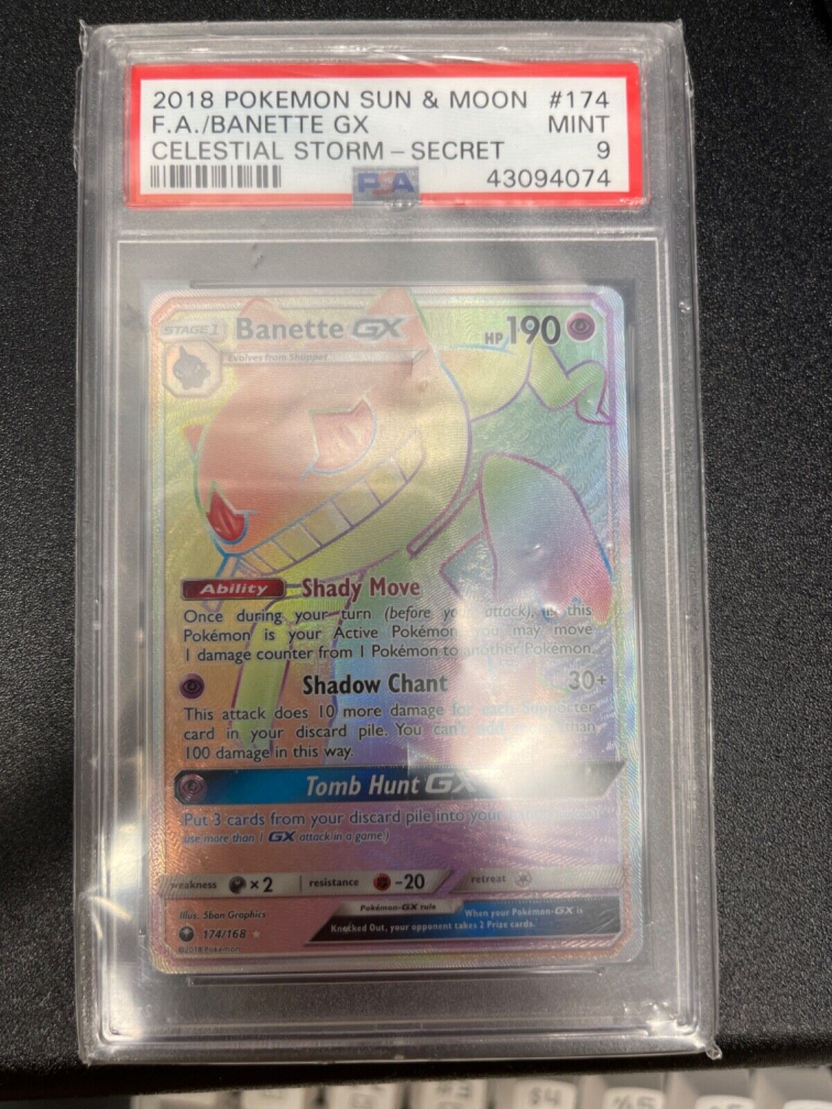 PSA 10 GEM MINT Aerodactyl GX Secret 244/236 - Pokemon